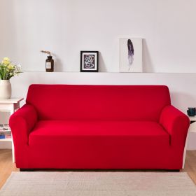Sofa Cover All-inclusive Non-slip Sofa Slipcover Fabric Craft General (Option: Red-Single)