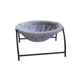 Pet Cat Nest Deep Sleep Summer Comfortable Cold Cat Hammock Hanging Basket Removable And Washable (Option: Gray Plush Style)