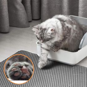 Pet Cat EVA Double Layer Basin Mat Anti-splash Filter Sand Cat Toilet Mat Wear-resistant Scratch-resistant Cattery Pad (Option: 60x90cm-Gray)