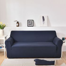 Sofa Cover All-inclusive Non-slip Sofa Slipcover Fabric Craft General (Option: Navy Blue-Three)